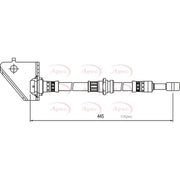 Apec Brake Hydraulic Hose Line Front Right fits Hyundai Tucson 2004-2012 2.0 2.7