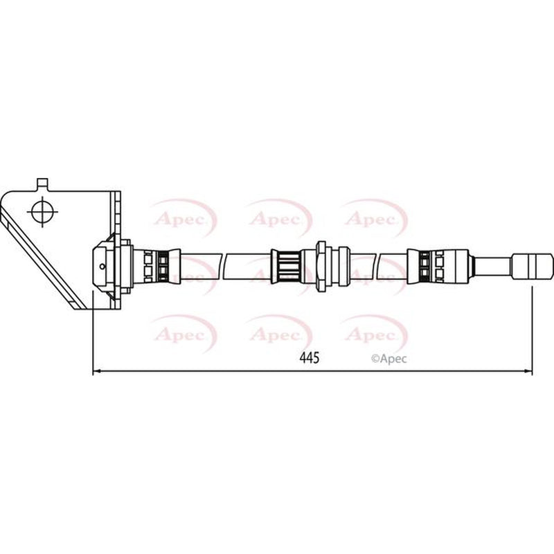 Apec Brake Hydraulic Hose Line Front Right fits Hyundai Tucson 2004-2012 2.0 2.7