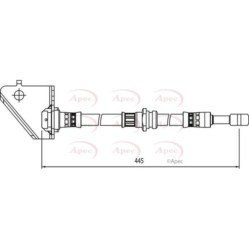 Apec Brake Hydraulic Hose Line Front Right HOS4022