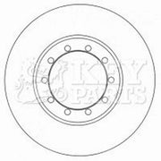 Key Parts Front & Rear Brake Discs & Pads fits Ford Transit V363 Bus 2013 on 2.2