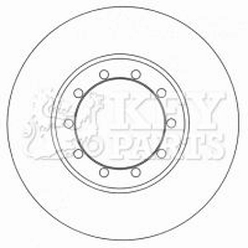 Key Parts Front & Rear Brake Discs & Pads fits Ford Transit V363 Bus 2013 on 2.2