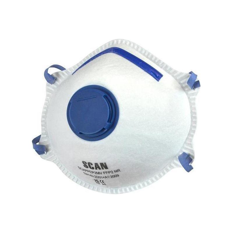 Scan Moulded Disposable Mask Valved FFP2 Protection (Pack 3) Scan - Town Tools