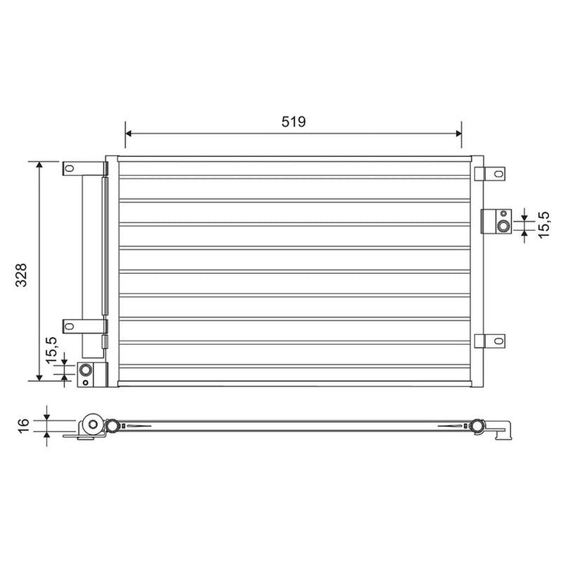 Valeo Air Conditioning Condenser 814405
