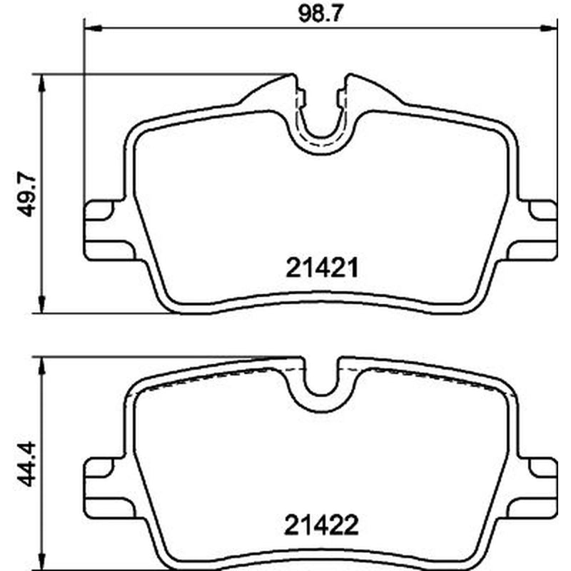 DON Rear Brake Pad Set fits BMW 2 2021-2022