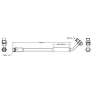 Juratek Brake Hydraulic Hose Line Rear fits Audi A3 2012-2022