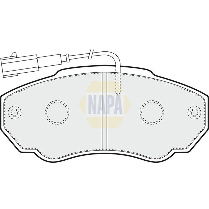NAPA Front Brake Pad Set fits Citroën Relay II 2002-2006 2.0 2.2 2.8