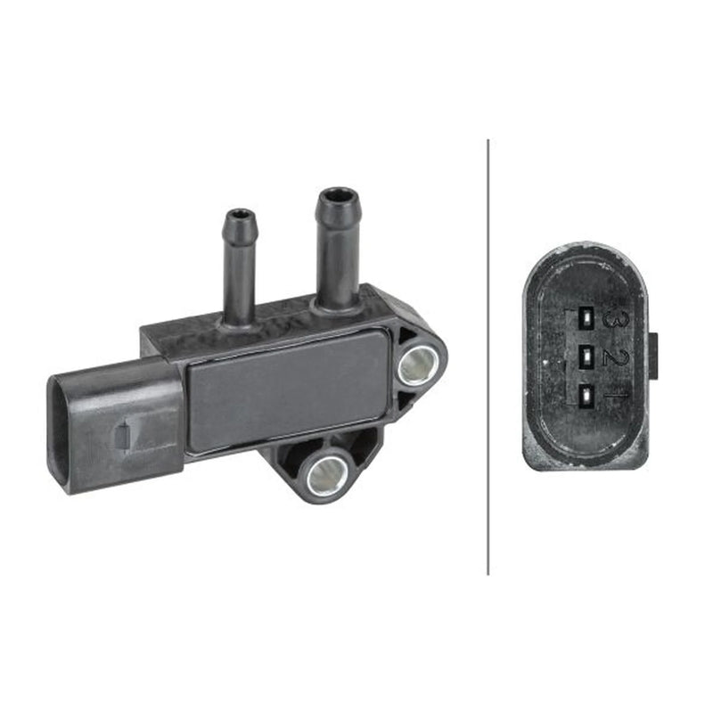 Hella Exhaust Pressure Sensor before soot particulate filter fits Mazda 3