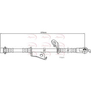 Apec Brake Hydraulic Hose Line Front Right fits Toyota Auris 2006-2018