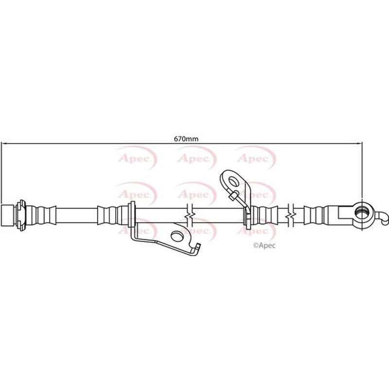 Apec Brake Hydraulic Hose Line Front Right HOS4178