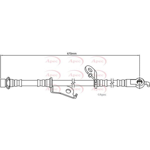 Apec Brake Hydraulic Hose Line Front Right fits Toyota Auris 2006-2018