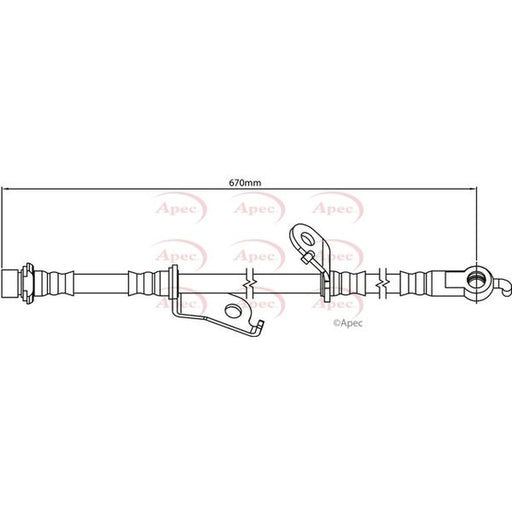 Apec Brake Hydraulic Hose Line Front Right HOS4178
