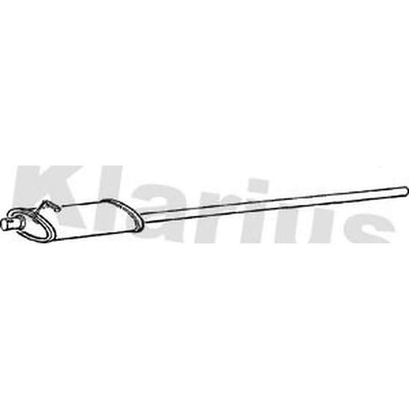 Klarius Box With Centre Pipe Centre fits Ford Transit 1977-1992 1.6 2.0