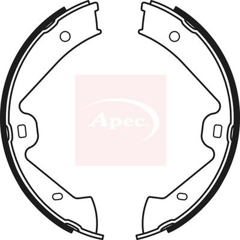 Apec Parking Brake Shoe Set fits Porsche Cayenne 2010-2018 3.0 3.6 4.2 4.8