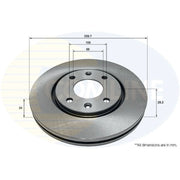 Comline Front Brake Discs & Pads fits Peugeot 406 1995-2004 1.6 1.8 1.9