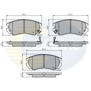 Comline Front & Rear Brake Discs & Pads fits Hyundai Tucson 2004-2012 2.0 2.7