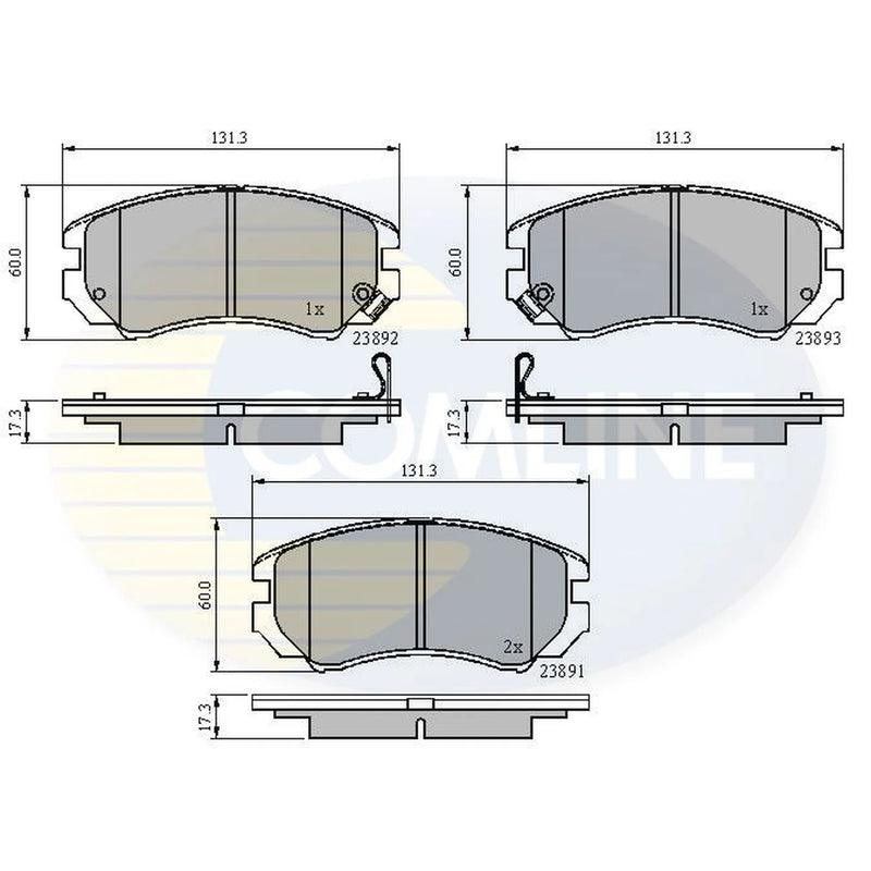 Comline Front & Rear Brake Discs & Pads fits Kia Sportage II 2004-2010 2.0 2.7