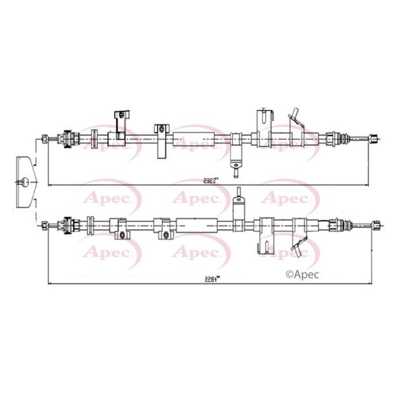Apec Handbrake Cable Right Rear CAB1671