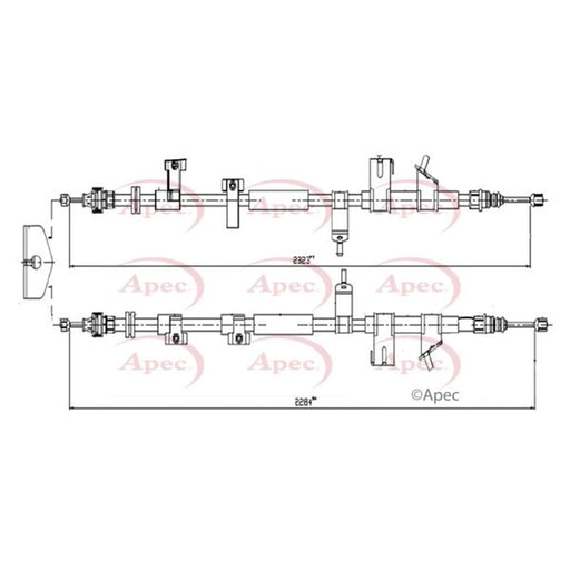 Apec Handbrake Cable Right Rear CAB1671