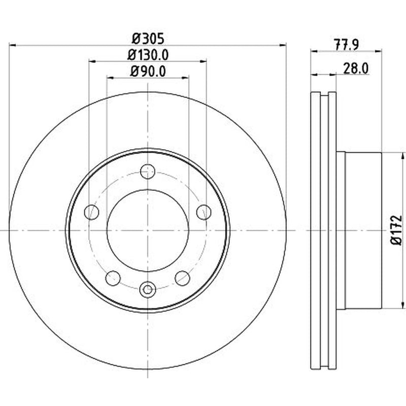Mintex Lcv Van Kits internally vented 305mm MVK0055