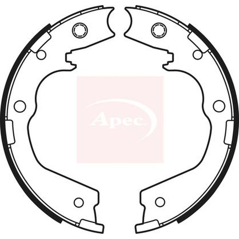 Apec Parking Brake Shoe Set fits Isuzu Trooper II 1991-1998 3.1 3.2