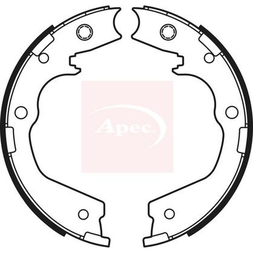 Apec Parking Brake Shoe Set fits Isuzu Trooper II 1991-1998 3.1 3.2