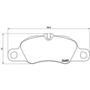 Brembo 4 x Front Brake Pad Set fits Porsche 911 2008-2012 3.6
