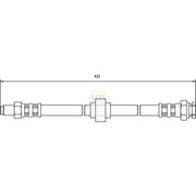 NAPA Brake Hydraulic Hose Line Front fits Citroën Visa 1978-1991 0.6 1.0