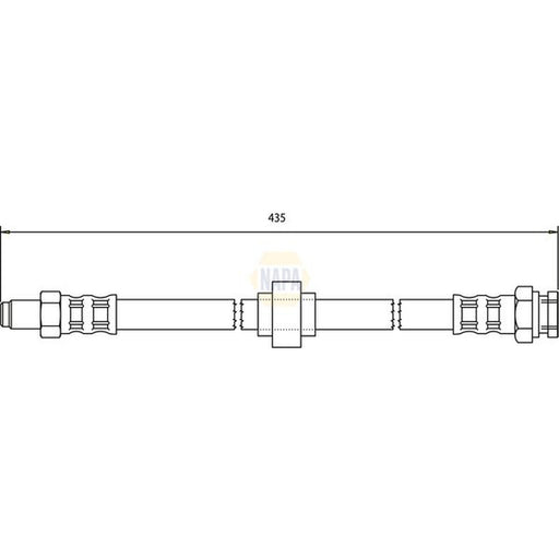 NAPA Brake Hydraulic Hose Line Front fits Citroën Visa 1978-1991 0.6 1.0