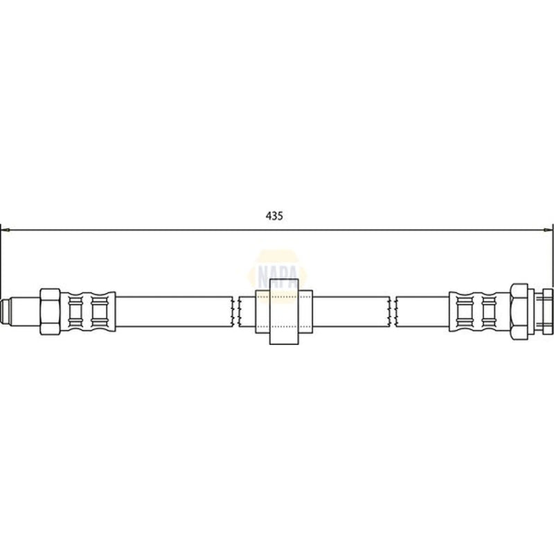 NAPA Brake Hydraulic Hose Line Front NBH1404