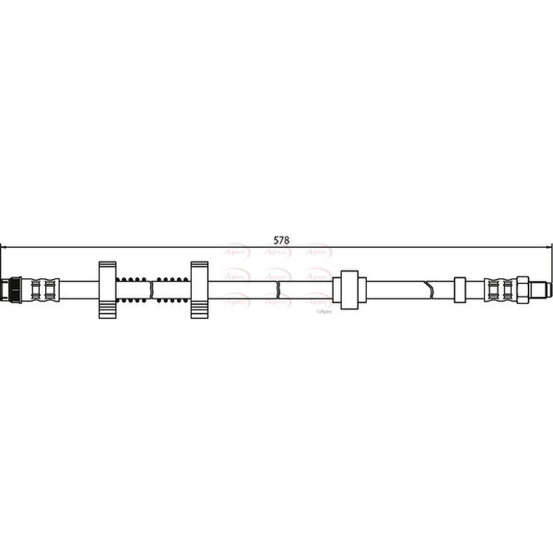 Apec Brake Hydraulic Hose Line Front fits Citroën Xm 1989-2000 2.0 2.1 2.5 3.0