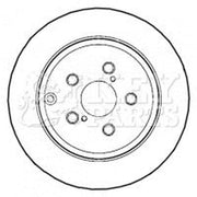 Key Parts Rear Brake Discs & Pads fits Toyota Avensis 2003-2008 1.6 1.8 2.0 2.4