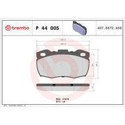 Brembo 4 x Front Brake Pad Set fits Land Rover Defender 1990-2016