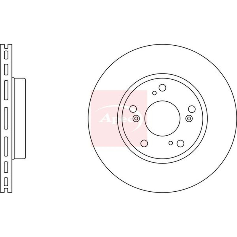 Apec Front Brake Vented Discs & Pads fits Honda Stepwgn 2000-2005 2.0