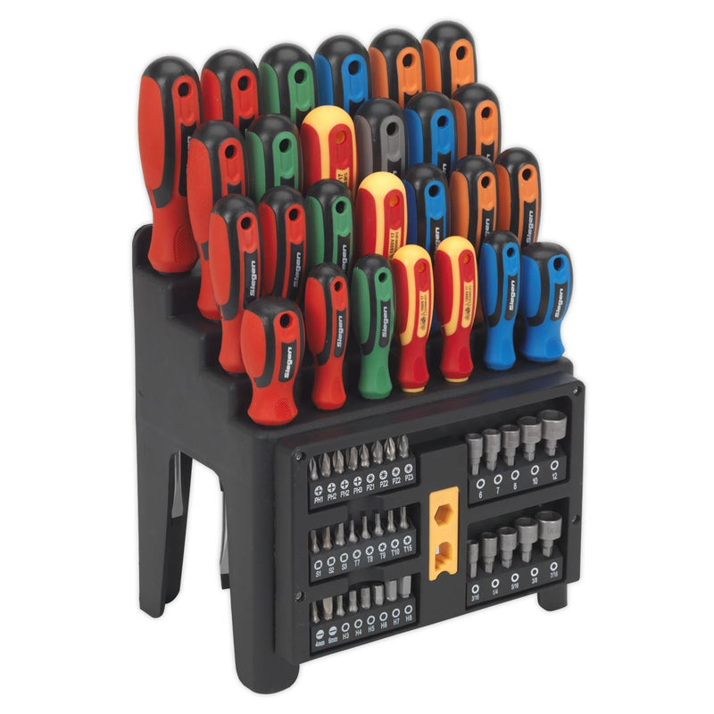 Sealey Screwdriver Bit & Nut Driver Set 61pc S01152 Sealey - Dynamic Drive