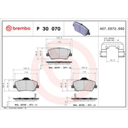 Brembo Front & Rear Pads fits Kia Carens IV 2013-2018 1.6 1.7 2.0