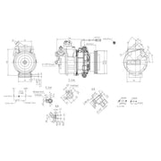 Hella Air Conditioning Compressor fits Skoda Superb I 2001-2008 1.8 1.9 2.0