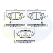 Comline Front & Rear Brake Discs & Pads fits Toyota Corolla 2019 on 2.0