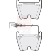 Apec Black Front Brake Pad Set fits Audi A3 2015-2020