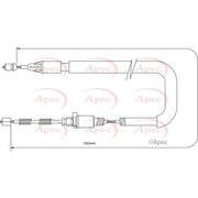 Apec Handbrake Cable Right Rear CAB1269