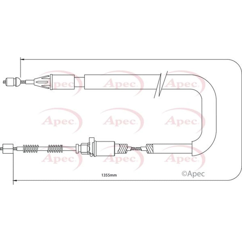 Apec Handbrake Cable Right Rear CAB1269