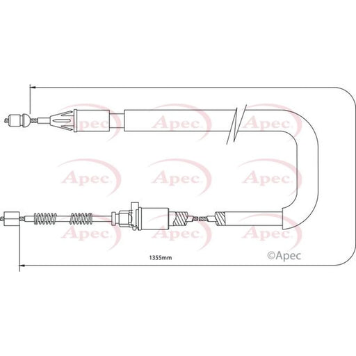 Apec Handbrake Cable Right Rear CAB1269