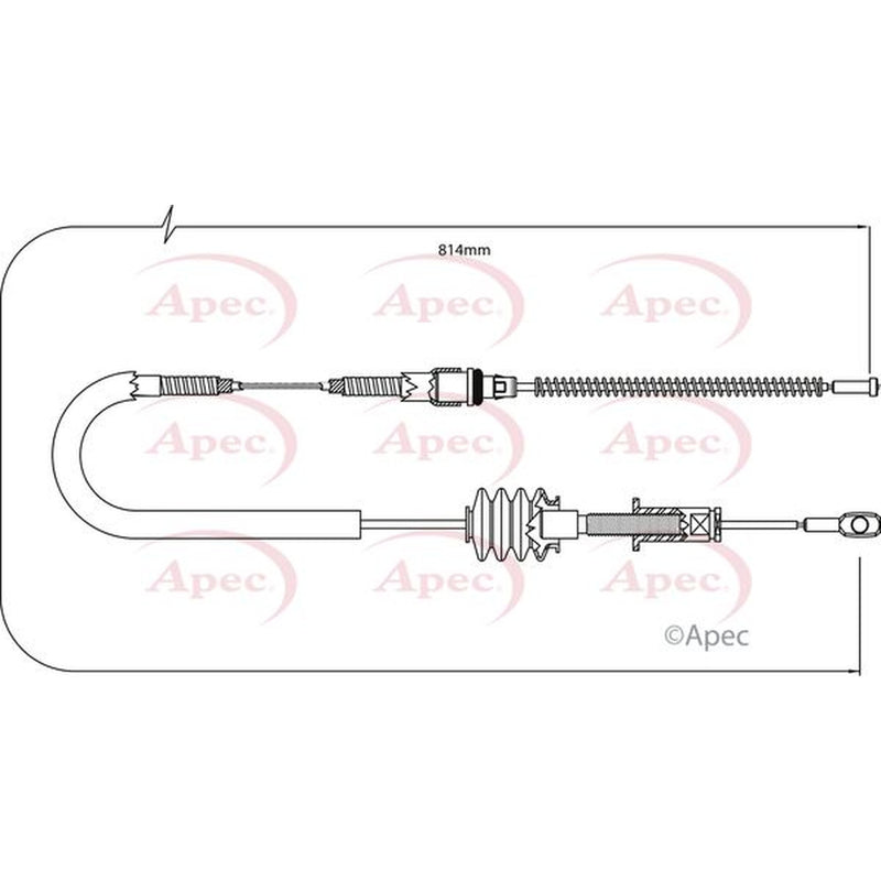 Apec Handbrake Cable Left Rear fits Land Rover Discovery I 1989-1998