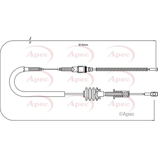 Apec Handbrake Cable Right Rear CAB1261