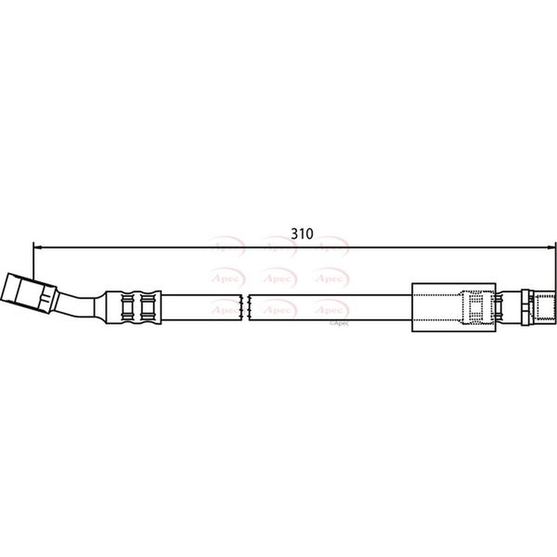 Apec Brake Hydraulic Hose Line Front fits Opel Combo Box Body 2001 on 1.6 1.7