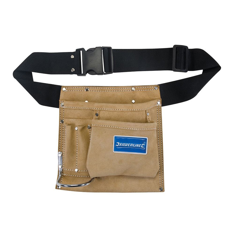 Silverline Nail & Tool Pouch Belt 5 Pocket 220 x 220mm Silverline - Dynamic Drive