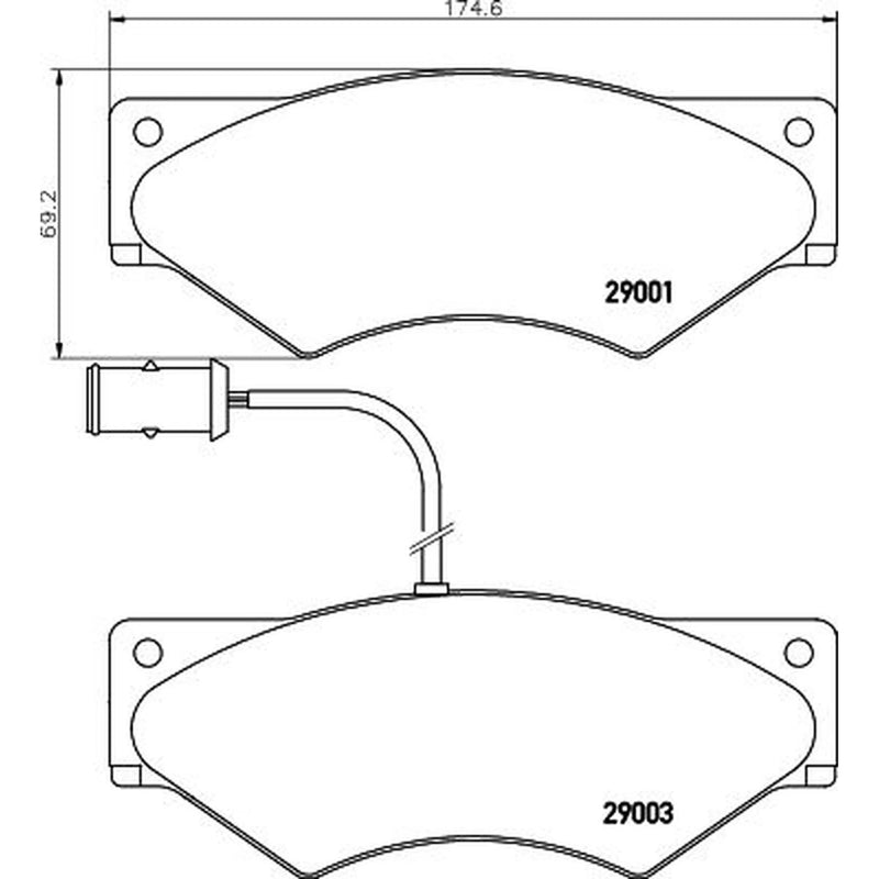 DON Front Brake Pad Set fits Iveco Daily II 1991-1999