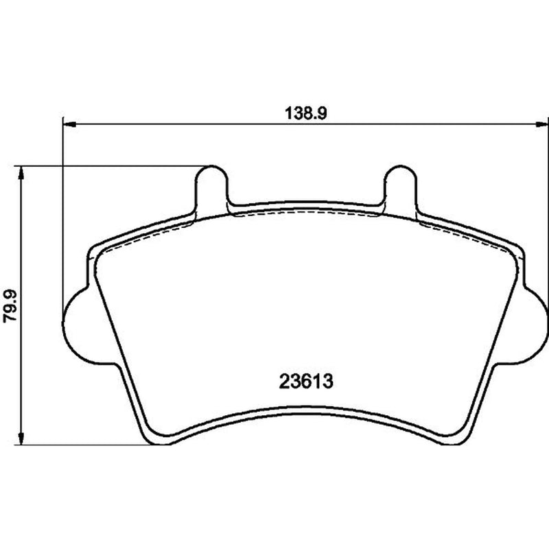 DON Front Brake Pad Set fits Nissan Interstar 2002-2006