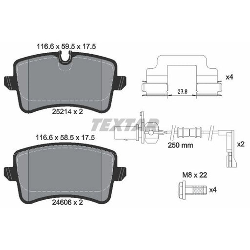 Textar Rear Brake Pad Set 2521404