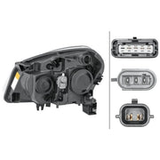 Hella Headlight Headlamp H7/H7 Right fits Nissan Qashqai I 2006-2013 1.5 1.6 2.0