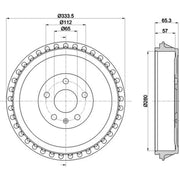 Mintex Brake Drum Assembly Rear fits Audi Q4 E-Tron 2021 on